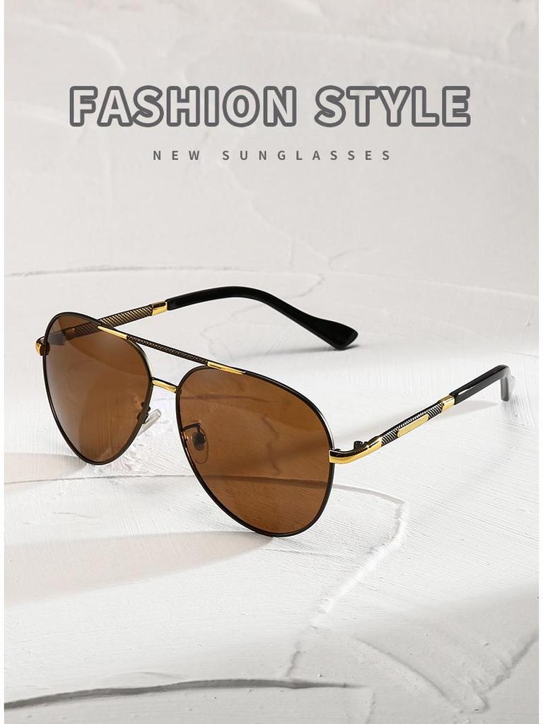 Men's Vintage Aviator Sunglasses: Polarized, Myopia-Ready, Trendy Driving Shades (Model 8851)