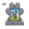 Sandblasted Pet Memorial Stone Imitation Tombstone with Paw Print Photo Frame Weather-Resistant Resin for Dogs And Cats Engraved Base Custom