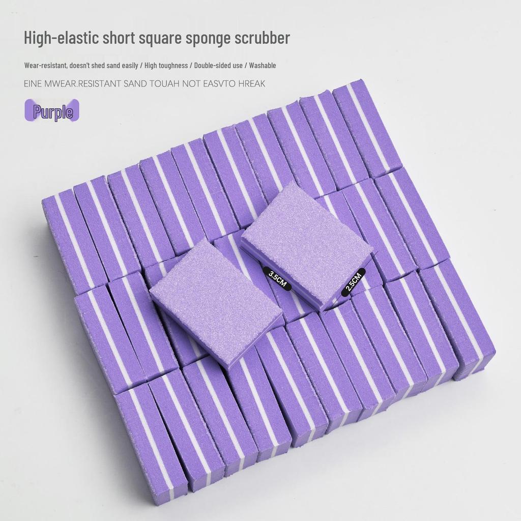 High Elastic EVA Nail File Sponge Buffer - Small Square Tofu Block Manicure Tool for Shaping and Sanding.