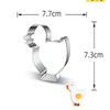 2Pcs Easter Series Stainless Steel Cookie Mould Set Rabbit DIY Baking Tool Cookie Rice Ball Cutting Die