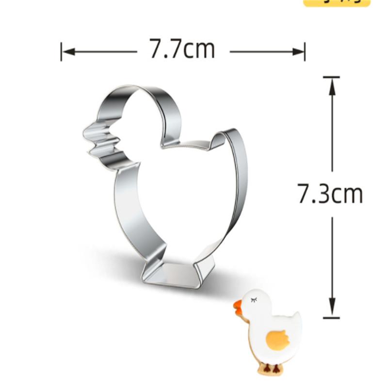 2Pcs Easter Series Stainless Steel Cookie Mould Set Rabbit DIY Baking Tool Cookie Rice Ball Cutting Die