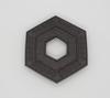 Iwachu Kamajiki Hexagonal Tortoiseshell Shape Small Black Nanbu Ironware 17005 9.5×11cm