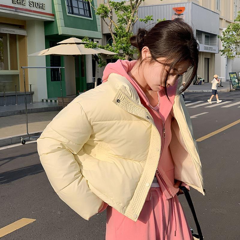 

Korean Style Stand-Up Collar Loose Cotton-Padded Winter Jacket 2024 XL - 115-130 lbs