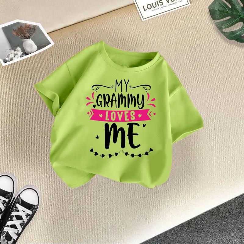 Children's Casual Short-sleeved T-shirt, Summer Girls' Loose T-shirt