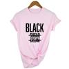 Black No No Cream Letter Print Summer Women T Shirt Harajuku Casual Short Sleeve Female