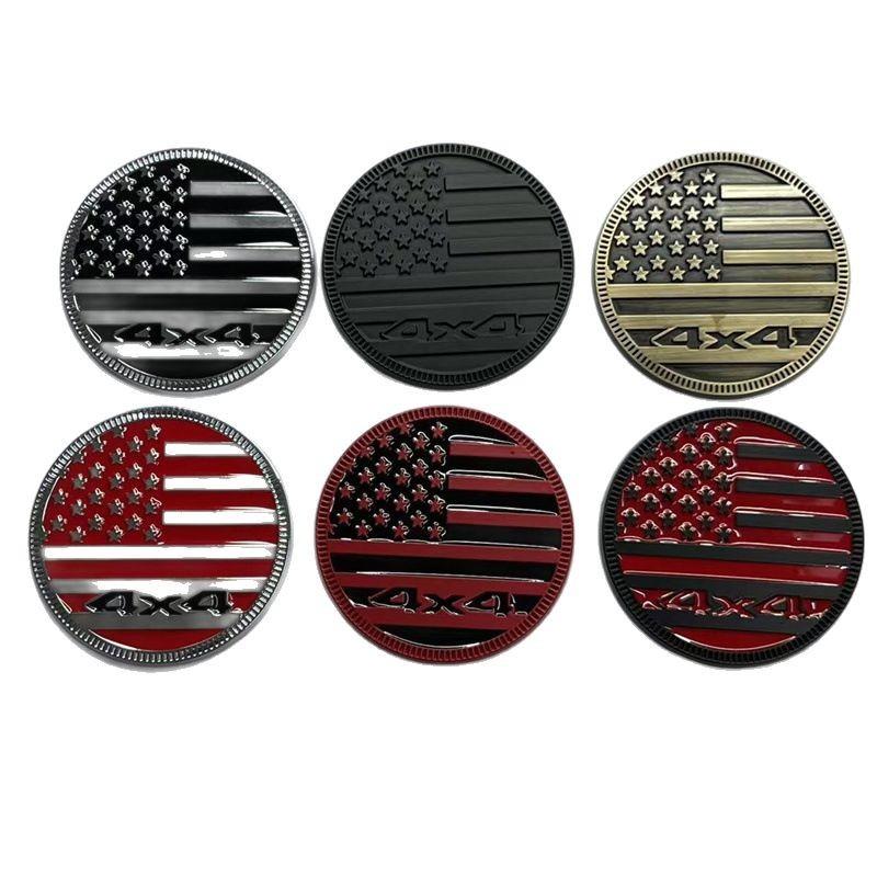 1pc 4x4 Round Emblem American Flag Badge Fit for Jeep Wrangler Grand Cherokee Liberty uy1