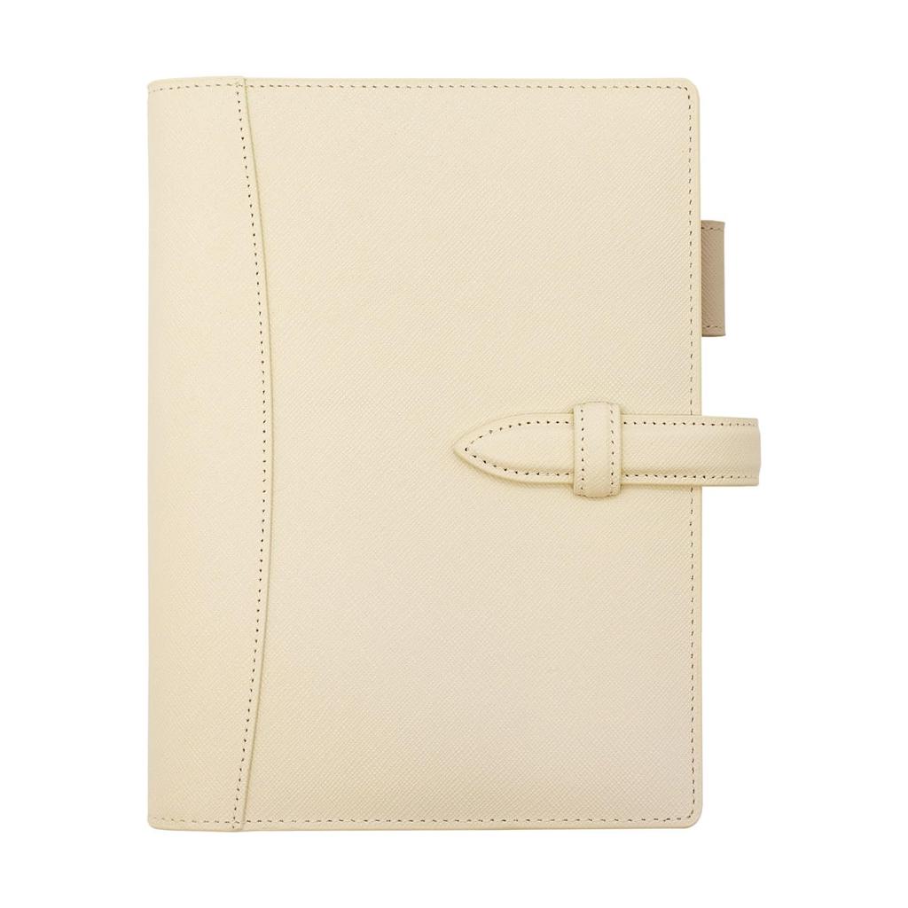 Franklin Planner Bonded Leather Fiber Binder Compact 20mm Beige 65745