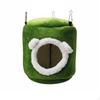 Avian Hanging Bed Plush Bed, Winter Warm, for Parakeet Enclosure S Green