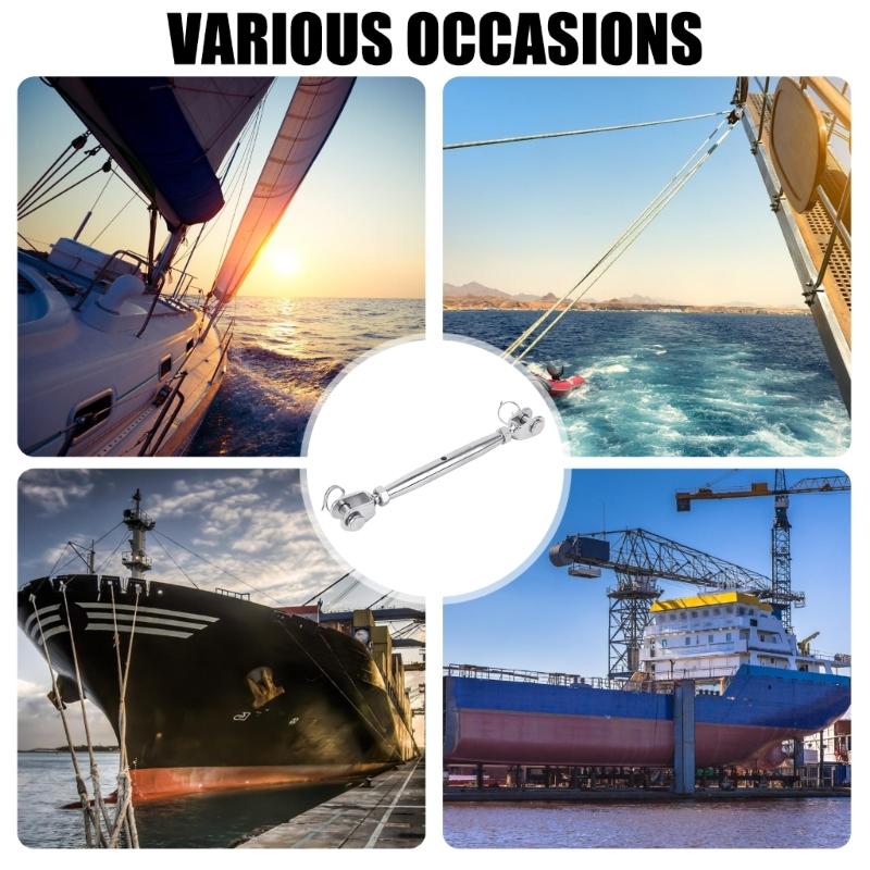 Heavy Duty Turnbuckles 304 Stainless Steel Closed Body Turnbuckles Long Last Performances for Professional Projects