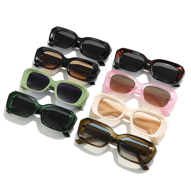  Retro Square Sunglasses Men Fashion Gradient Shades UV400 Women Trending Rivets Sun Glasses