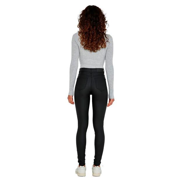 Noisy May Callie High Waist Skinny Beschichtete Hose