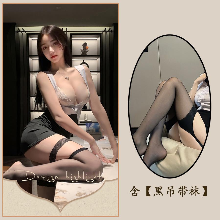 Sexy Lingerie Sexy Hollow Lace Onesie Passion Halter Hip Wrap Nightclub Cosplay Woman