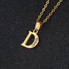 26-Letter Korean Style English Alphabet Pendant Necklace for Women and Besties