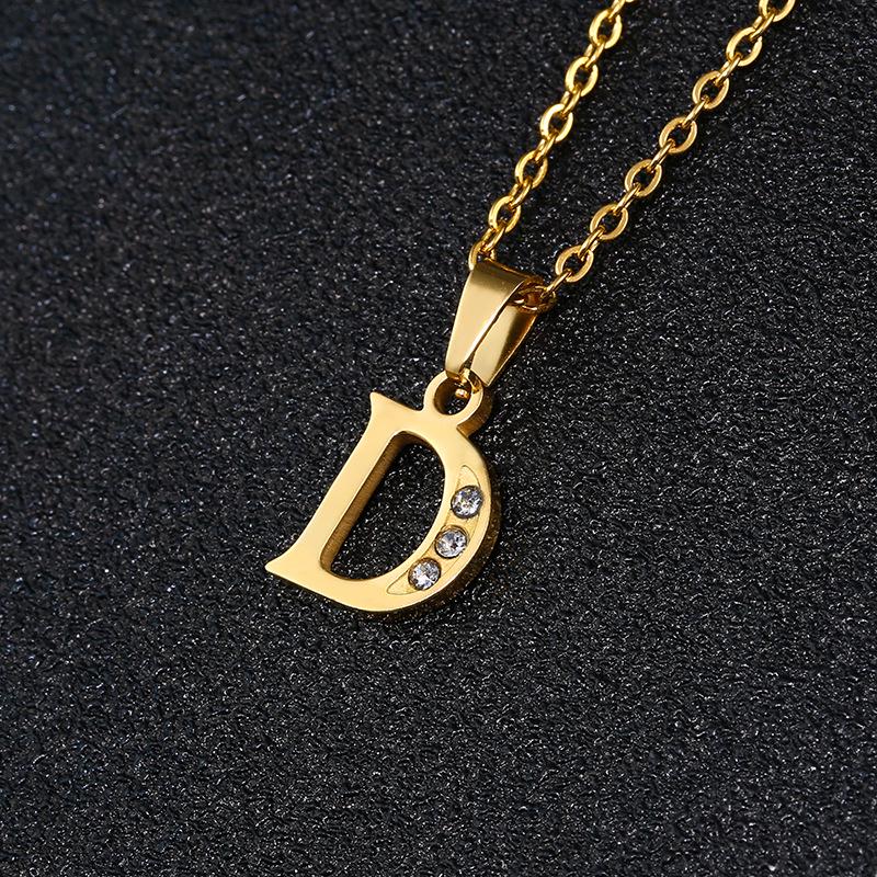 26-Letter Korean Style English Alphabet Pendant Necklace for Women and Besties