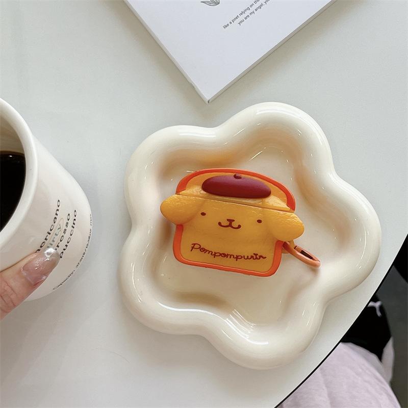Toast pudding dog for apple AirPods4 bluetooth wireless headset cover 1/2/3 generation pro2 silicone creative
