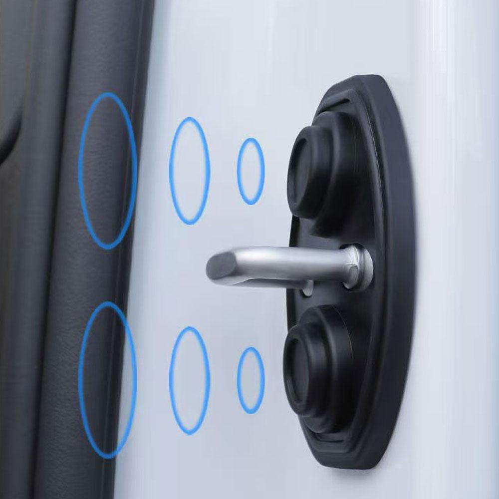 4Pcs Car Door Lock Pads Auto Door Buffer Shock Absorber Silicone Car Door Closing Buffer Cushion Protector Goods