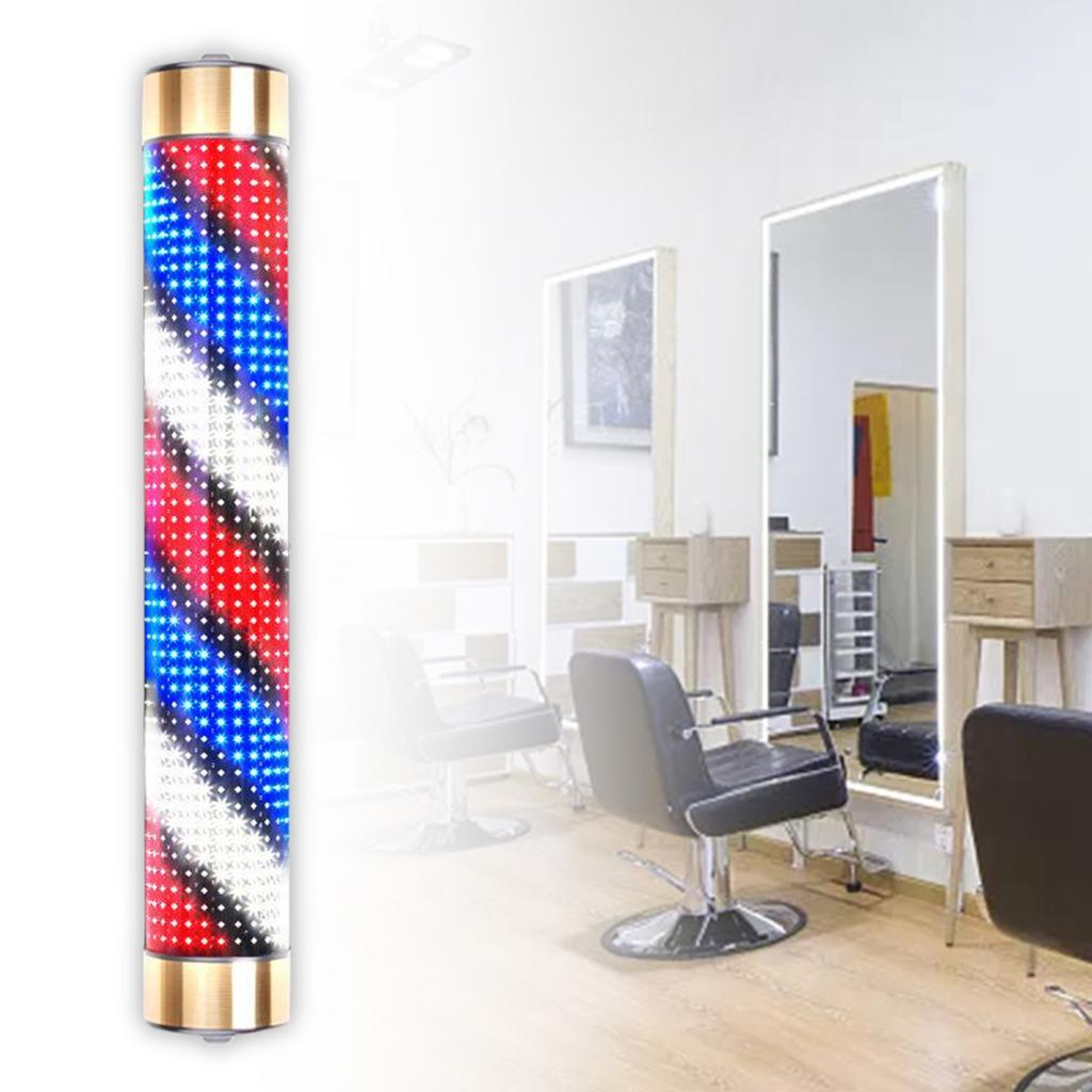 Rotating Barber Rod Lights Barber Shop Pole Waterproof Hair Salon Indoor Neon Signs Wall Mounted Hairdressing Stripes Lights