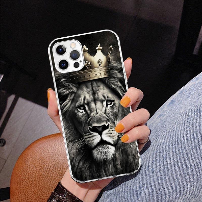 Lion Alpha Male Cub King Phone Case For iPhone 17 Air 16 Pro Max 16E 15 + 14 Plus 11 12 13 Mini 7 8 SE Gift Print Cover Fundas 1