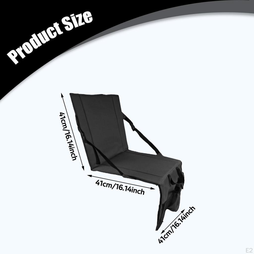Faltbares Sitzkissen Tribünenkissen Konzerte Sitzmatte Bodenstuhl mit Rückenlehne für Strand