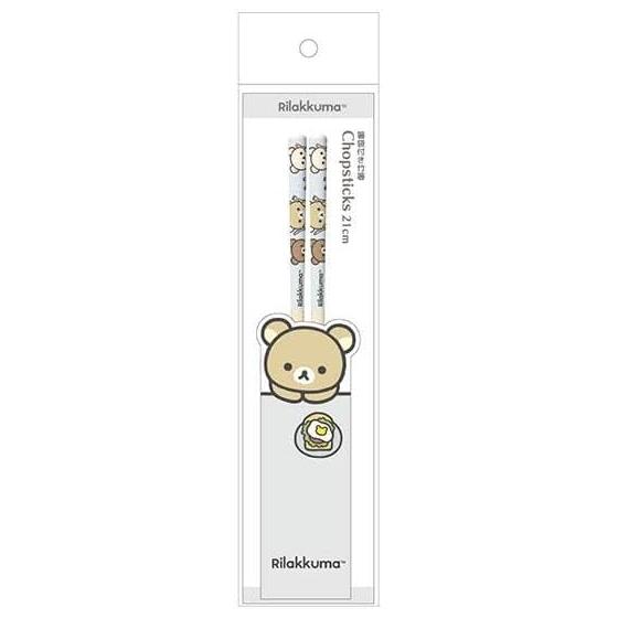 Rilakkuma bamboo chopsticks with chopstick bag (21cm) Everyone together