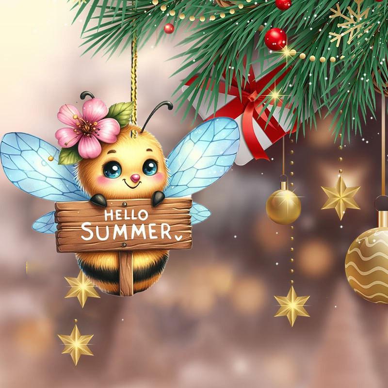 Cute Minimalist Acrylic Bee Car Decoration Gift For Festive Charm Interior