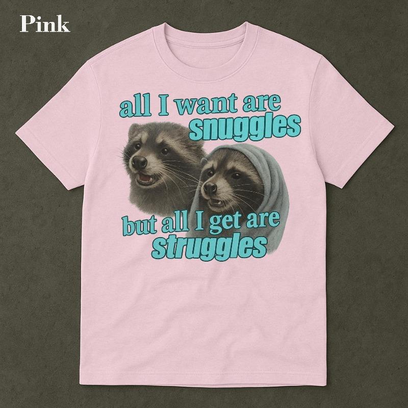 Snuggles And Struggles Shirt Cursed Cat Funny Meme Shirt Ironic Shirt Cat Lover Gift Oddly Specific Unhinged Shirt