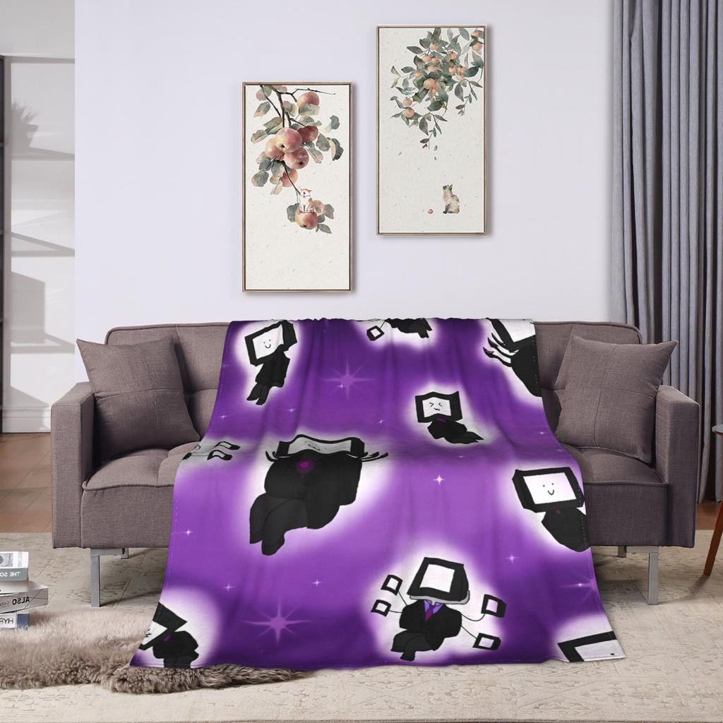 Skibidi Toilet Speakerman Blanket Warm Soft Print Plush Throw Blanket For Living Room Camping Flannel Bedspread Bed Cover