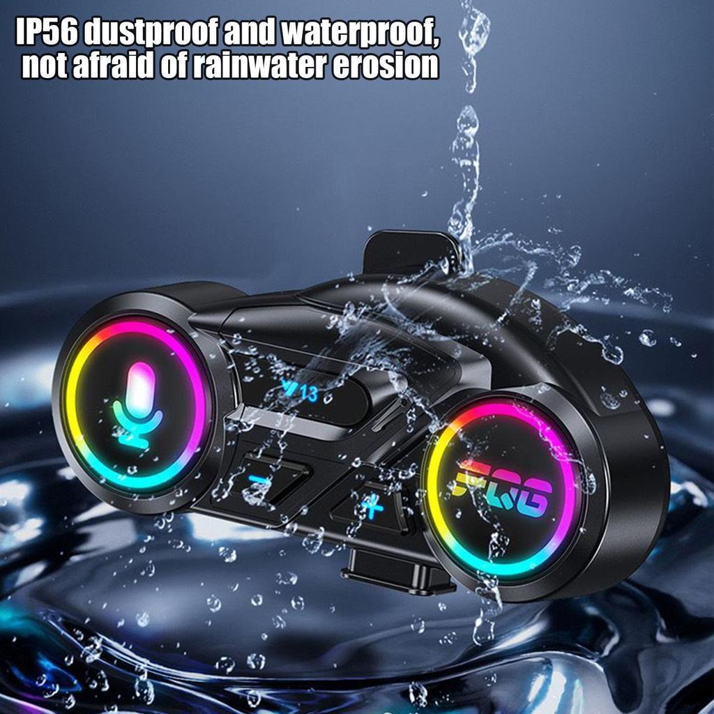 Motorcycle Helmet Headphones Wireless Motorcycle Headphones Noise Reduction Waterproof 800mAh Earbuds For Skiing Racing Touring