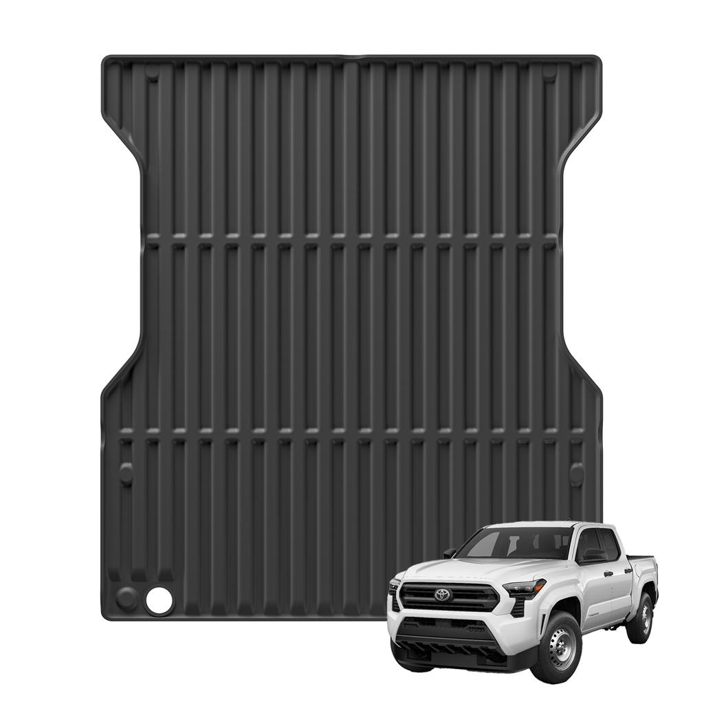 for Toyota Tacoma 2025 6FT Truck Bed Liner Pad TPE 3D All Season Protection Car Truck Bed Mat Black