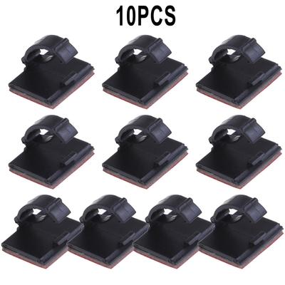 Clip Câble Attache Fil 14mmx19mm Meuble Bois Noir Céramique