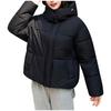 Ladies' Fashionable Solid Color Long Sleeved Loose Warm Hooded Jacket