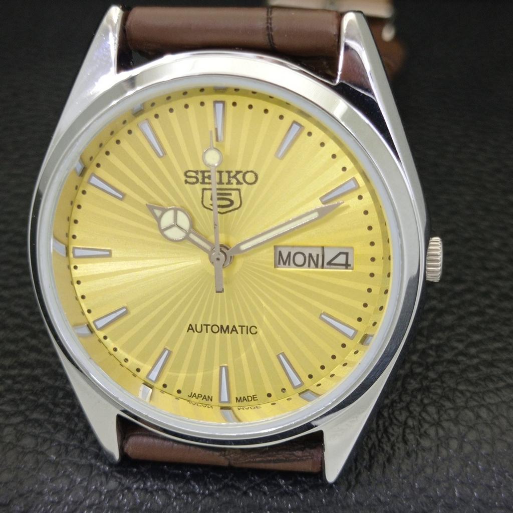 REFURBISHED SEIKO 5 AUTOMATIC 6309A JAPAN MENS VINTAGE GOLDEN WATCH A701706-5 R206c-a701706