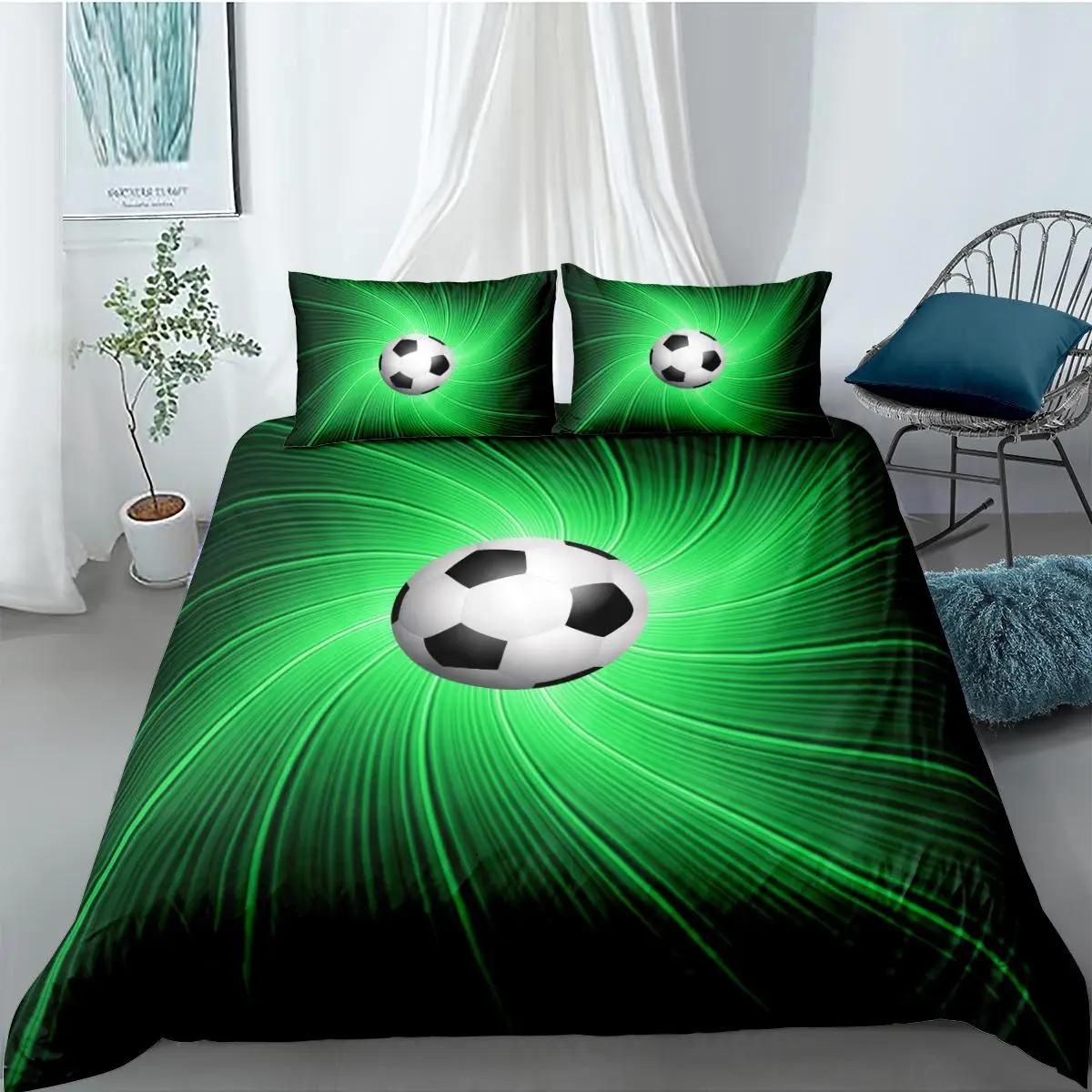 

Soccer Duvet Cover Set FootBall And Old Plaster Wall Damage Destruction Punching Bedding Set Teens Queen Polyester Quilt Cover EU single(135x200cm)