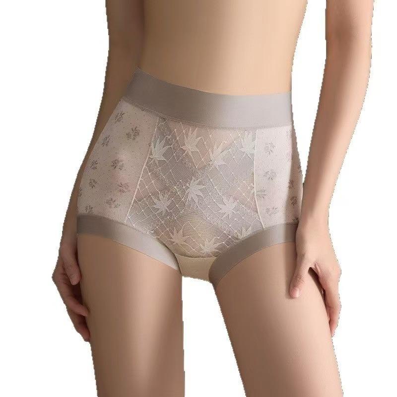 Ladies Spring and Summer High Waist Belly Light Plastic 10A Class Antibacterial Crotch Triangle Briefs