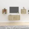 816647 vidaXL Wall-Mounted TV Cabinets 2 Pcs Sonoma Oak 40x34.5x40 Cm