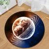 Earth Moon Ocean Round Carpet Circle Children Crawling Play Mat Home Decor Large Size Area Rugs for Living Room Bedroom Bathroom
