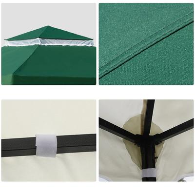 Toldo de Jardín para Camping 3x3M Refugio de Tienda Impermeable Exterior Toldo de Tienda Techo Superior Cubierta de Sombra Solar Cenadores Patio Edificios de Jardín