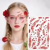 Spider Witch Rhinestone Scar Makeup In Red & Black Glitter for Halloween