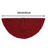 Festive Red Knitted Christmas Tree Skirt for Warm Holiday Celebrations