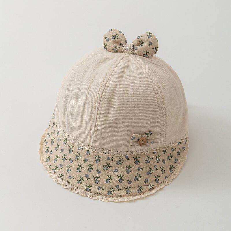 Korean Style Children's Sun Protection Lace Bucket Hat for Girls