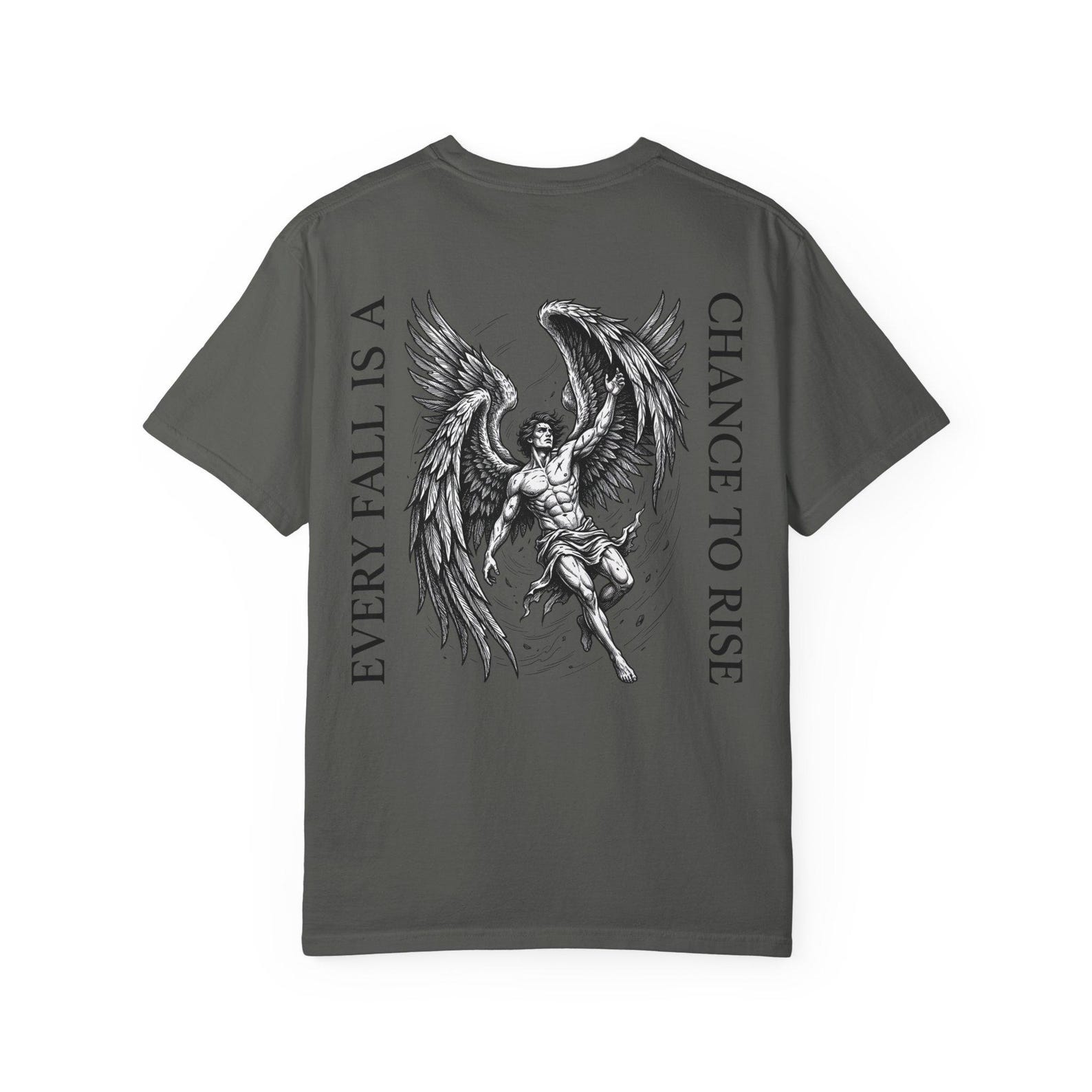 Fallen Angel Illustration T-shirt | Every Fall Is a Chance to Rise S