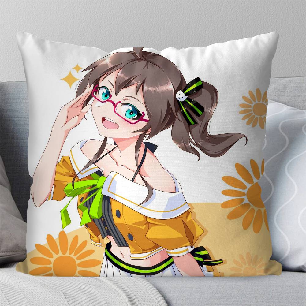 Natsuiro Matsuri Anime Hhololive Pillow Case Fashion Square Pillowcase Bedroom Sofa Room Ins Decoration Leisure