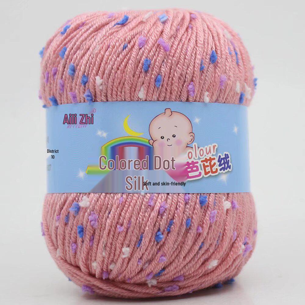 Pointillism Silk Fluff Yarn: Medium Thickness for Hand-Knitting Baby Sweaters, Scarves, and Bags.