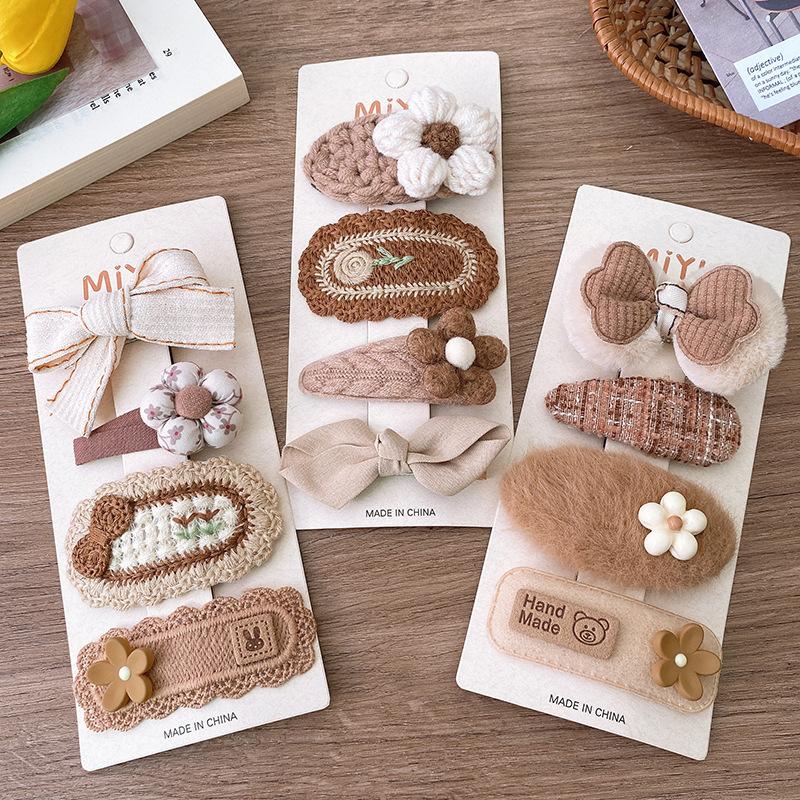 Fashion Coffee Warm Color Basic Hairpin Knit Hairpin Hairpin Hairpin Beautiful Hair Clips in Various Styles