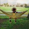3-in-1 Outdoor Double Hammock with Anti-Rollover, Quick-Open Swing, Mosquito Net & Sunshade for Camping