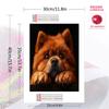 Chow Chow Pattern  3pcs 100% Round Full Drill 5D DIY Diamond Painting Embroidery Cross Stitch Rhinestone Décor