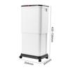 20L Liftable Trash Can Adjustable, Easy To Move, Opening, Rolling Dustbin, Dresser