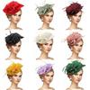 Vintage Feather Hat With Short Brim For Elegant Home Party Decor