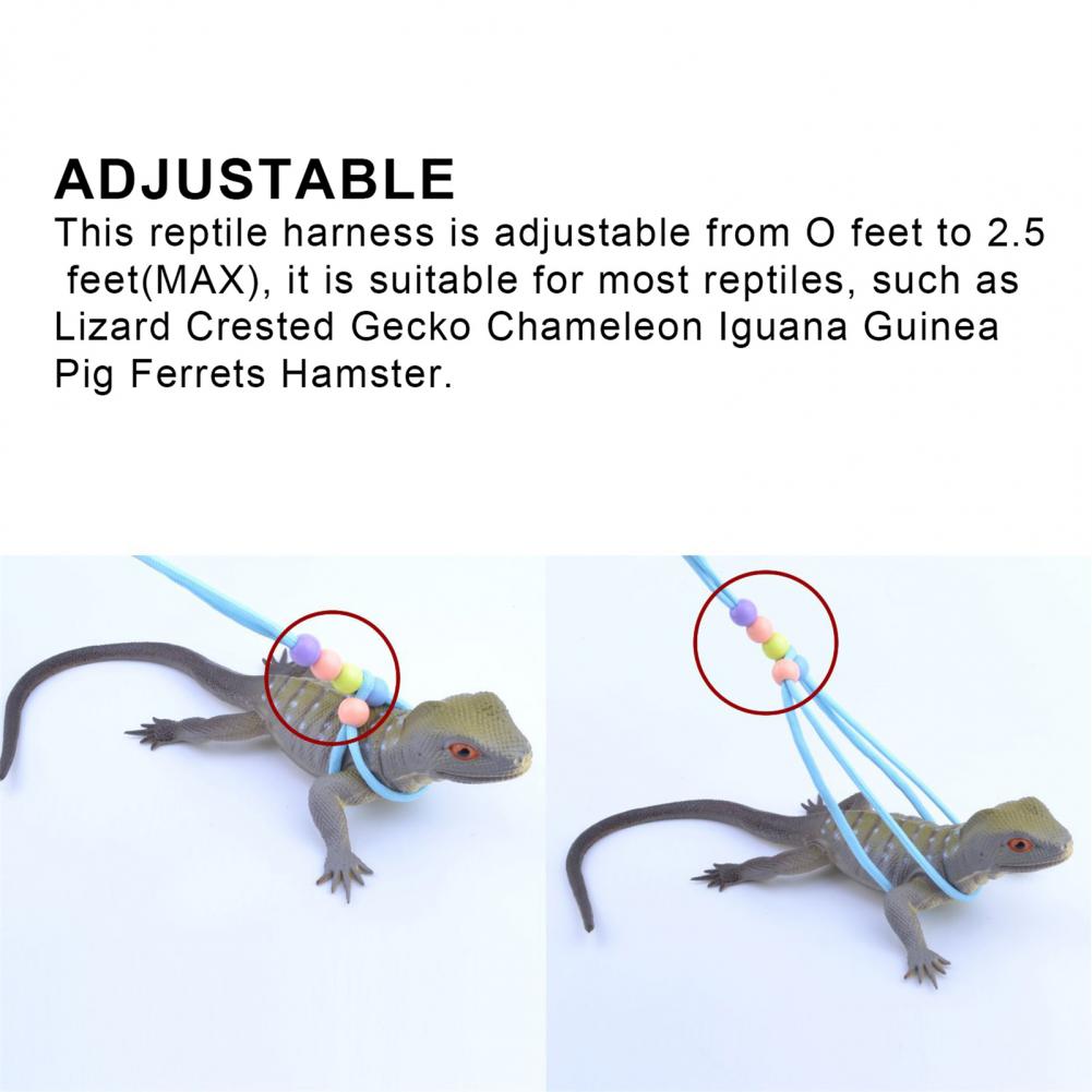 Lizard Leash Adjustable Night Luminous Portable Lizard Hamster Rabbit Nylon Traction Rope Pet Leash Adjustable Harness