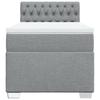 Vidaxl Letto Continentale Con Materasso, Grigio Chiaro, Tessuto, 100X200Cm